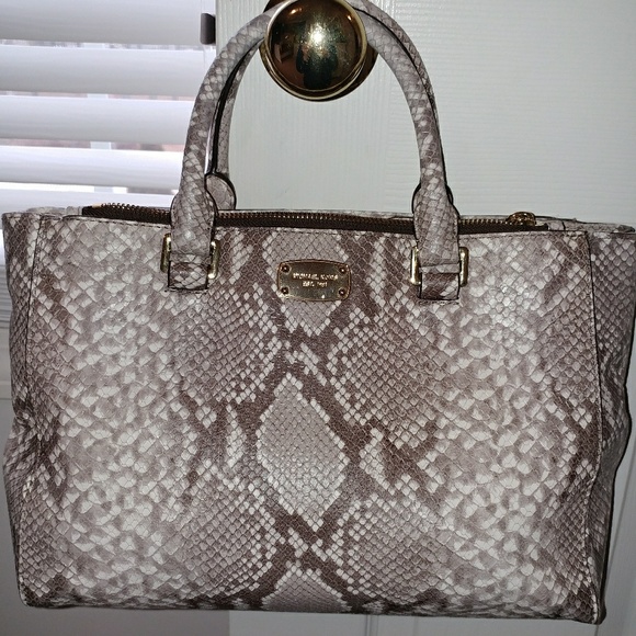Michael Kors Handbags - Michael Kors python satchel tote